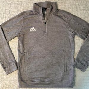 Grey Adidas Climalite Quarter Zip Sweatshirt